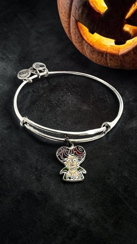 Alex and Ani - Park Exclusive, Mickey’s Not So Scary Halloween Party, Hocus Pocus Villain, Winifred Charm Bangle Bracelet