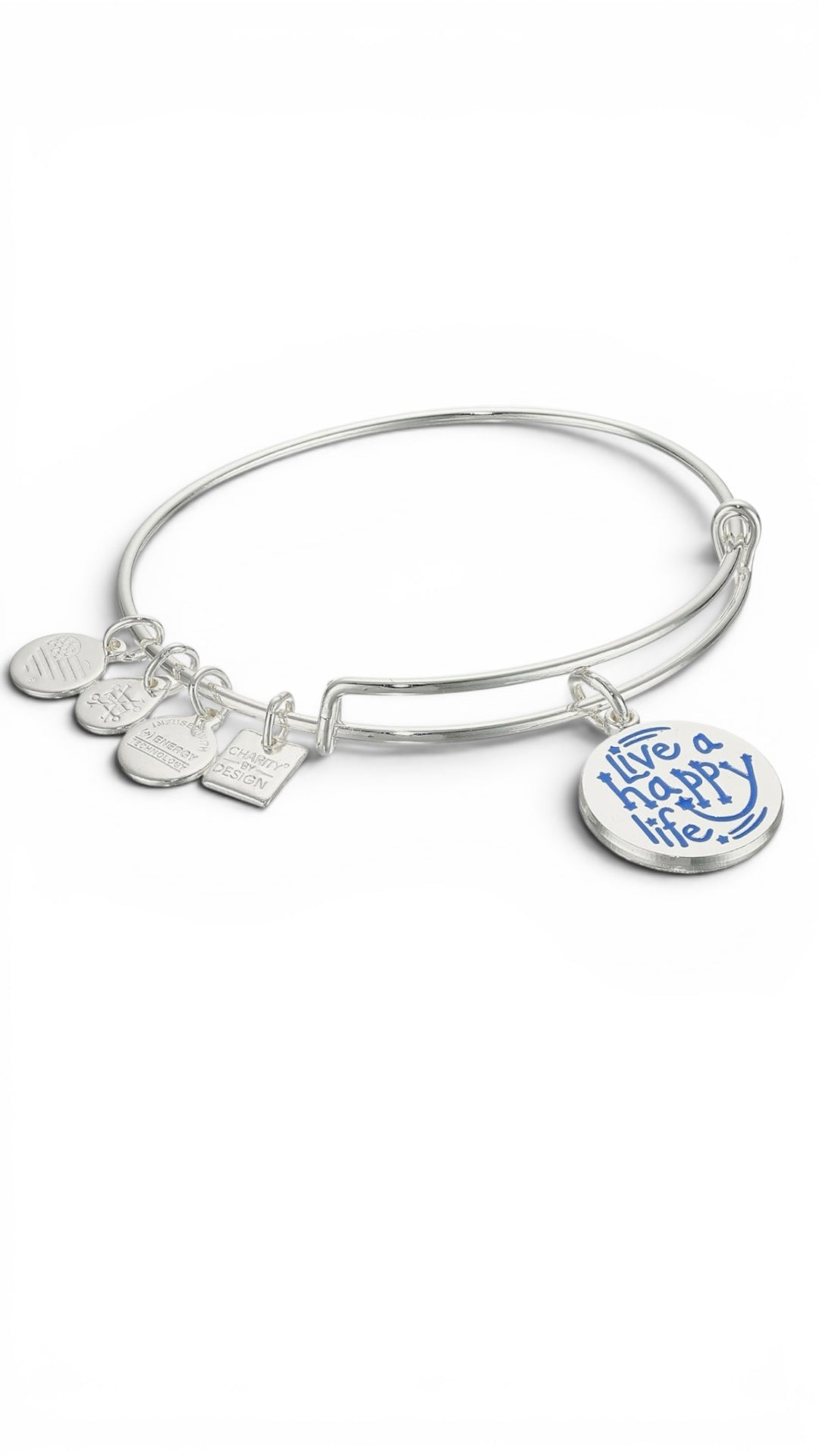 Alex and Ani - Live A Happy Life Charm Bangle Bracelet, Words Have Special Meaning, 2 Styles