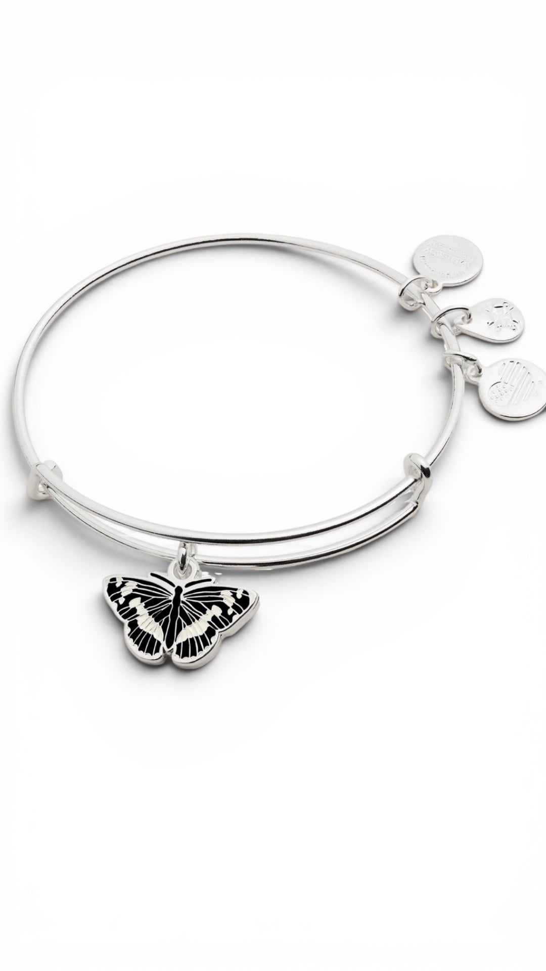 Alex and Ani - White Admiral Butterfly Charm Bangle Bracelet