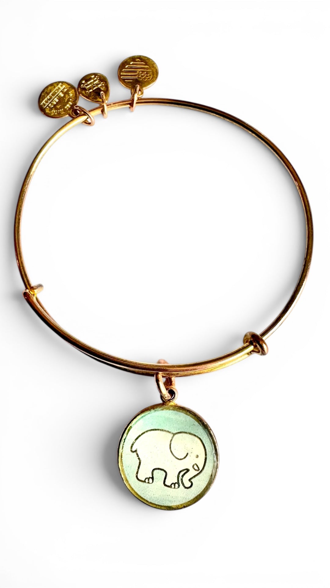 Alex and Ani - Ella Elephant Color Infused Charm Bangle Bracelet