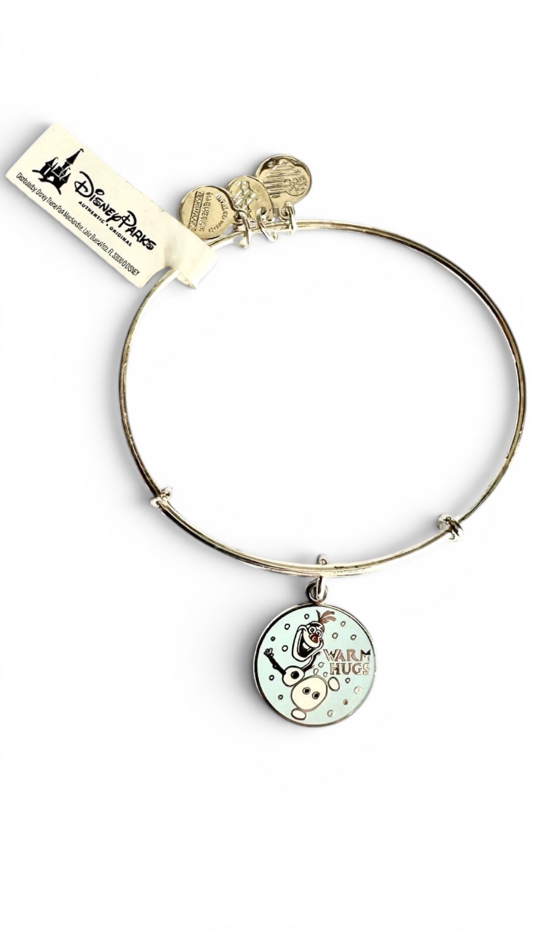 Alex and Ani - Park Exclusive Olaf from Frozen, Warm Hugs, Charm Bangle Bracelet NWT