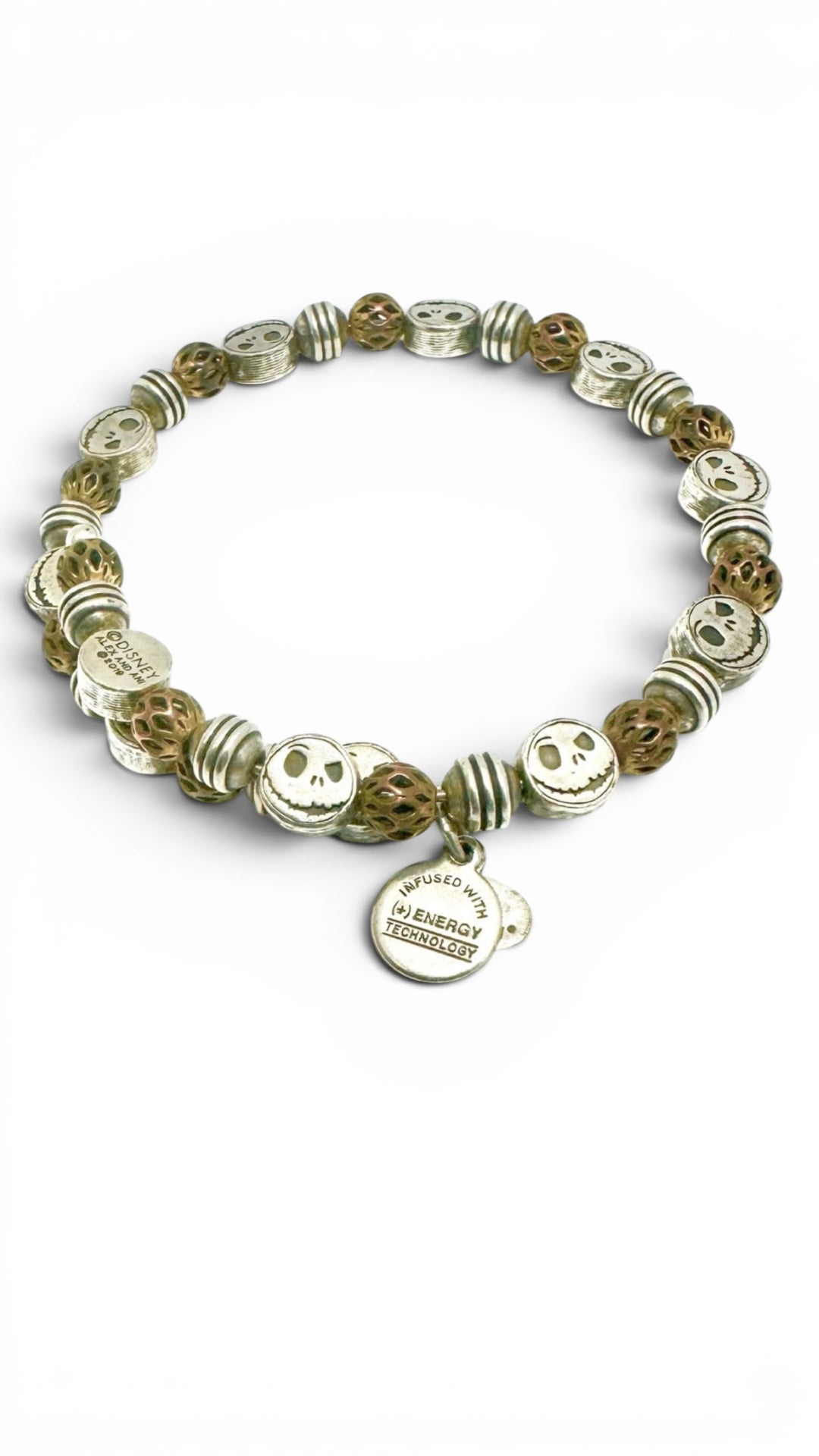 Alex and Ani - Park Exclusive Jack Skelton Charm Vintage 66 Wrap Bangle Bracelet