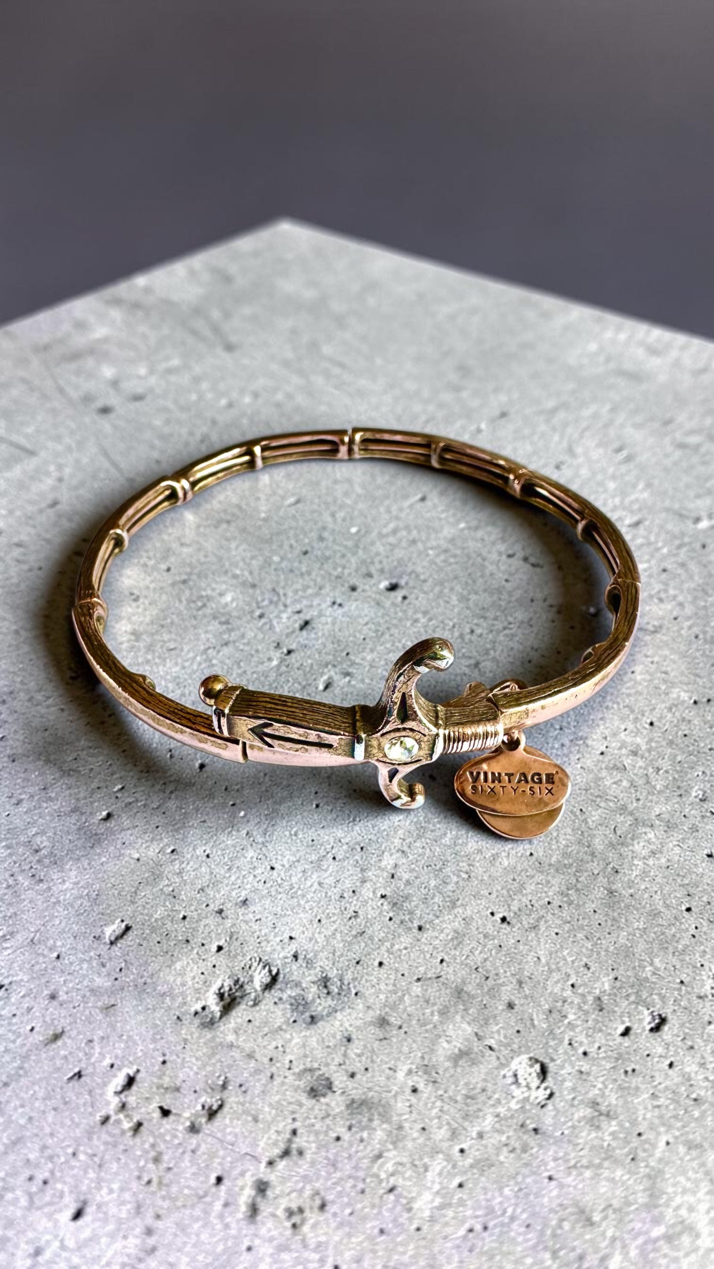 Alex and Ani - Sword Metal Wrap Bracelet Bangle, Vintage 66
