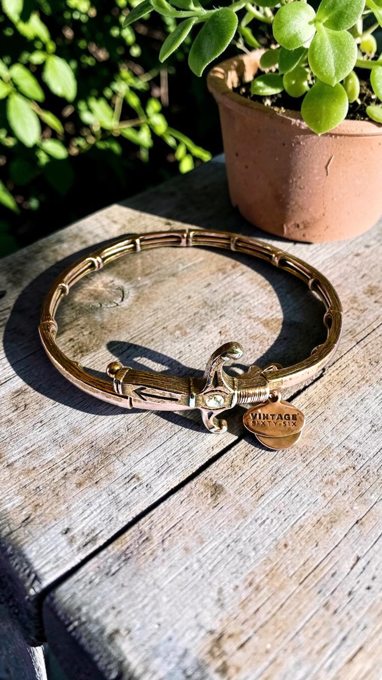 Alex and Ani - Sword Metal Wrap Bracelet Bangle, Vintage 66