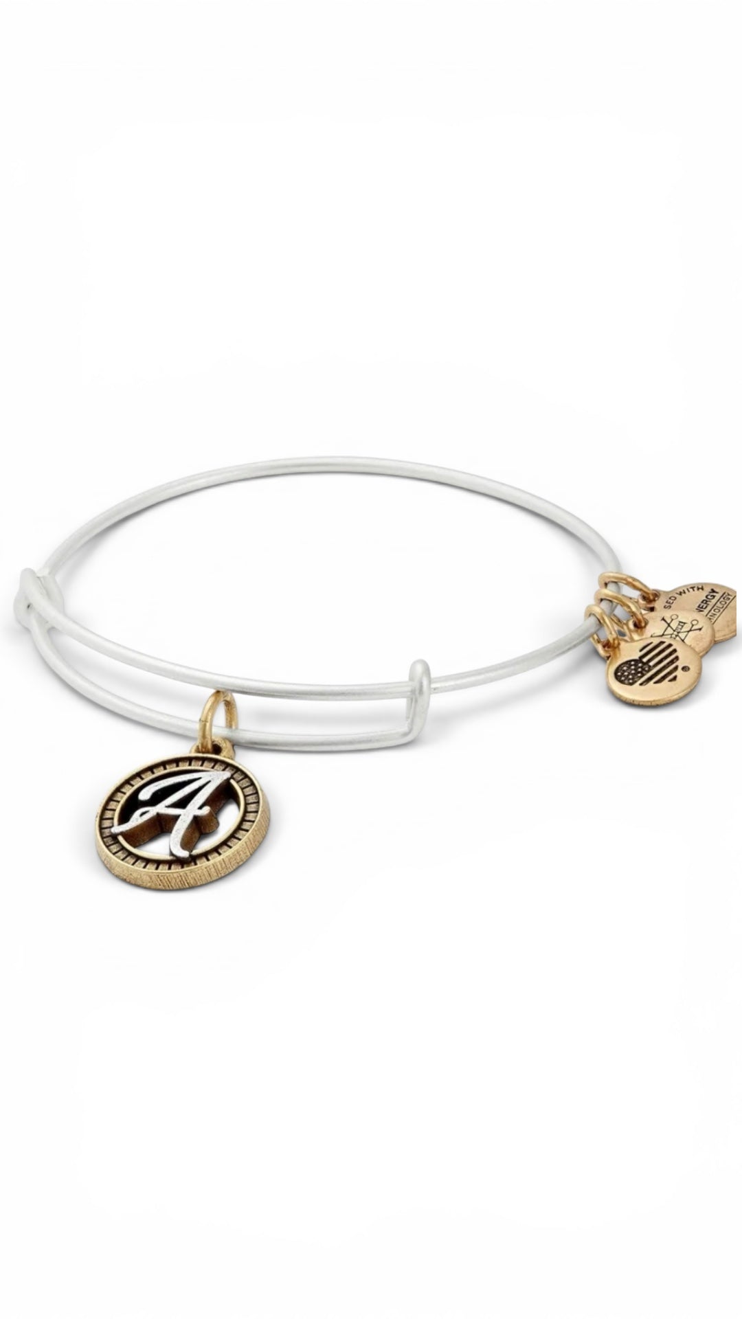 Alex and Ani - “A” Initial Bracelet Charm Bangle, Letter A