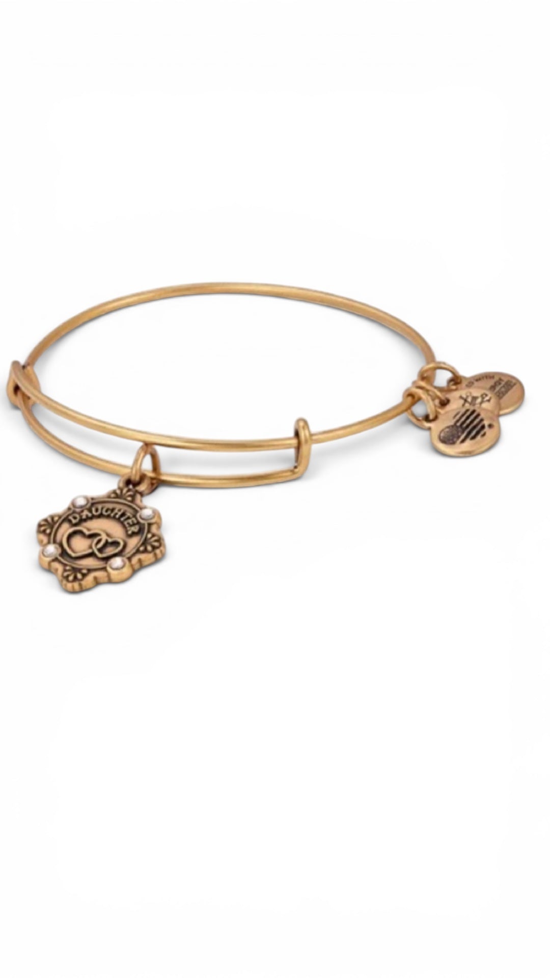 Alex and Ani - Because I Love You Daughter Charm Bangle Bracelet w/Swarovski Crystals