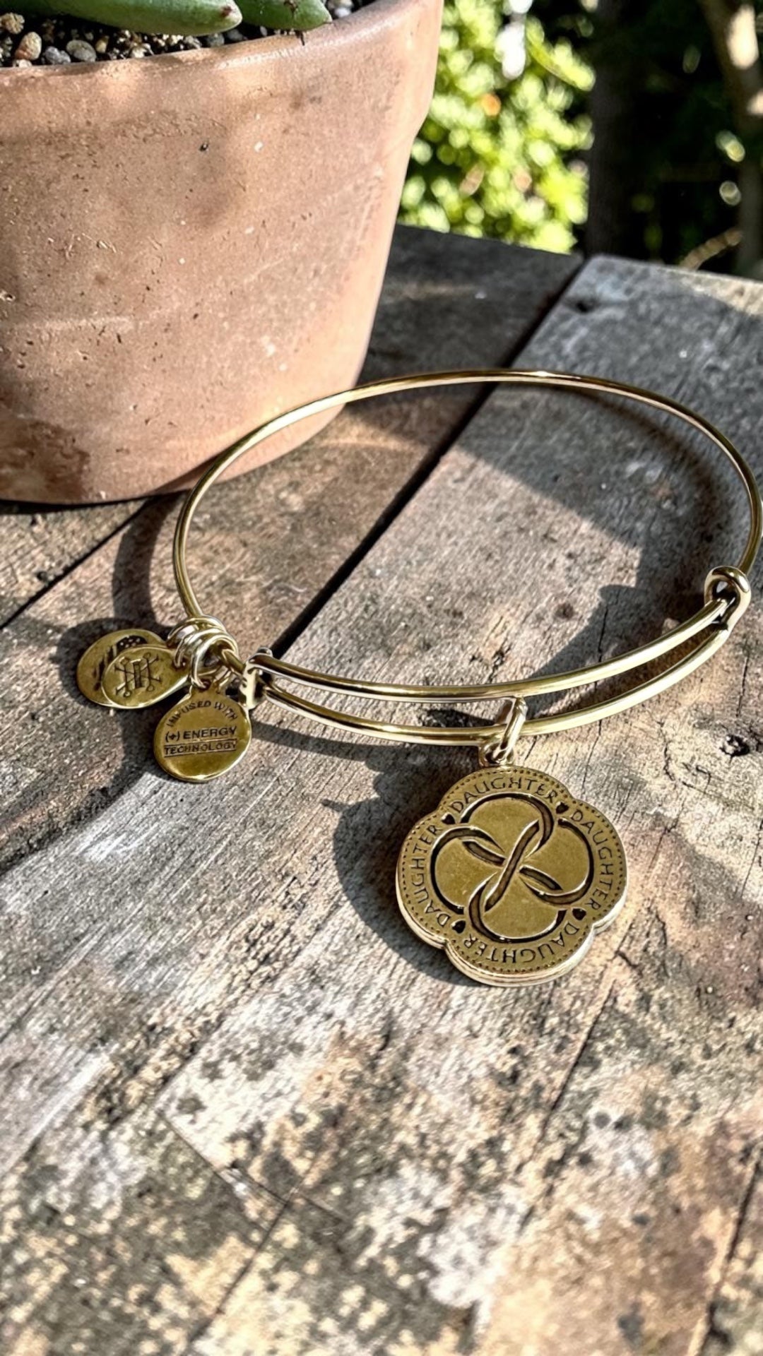 Alex and Ani - Infinite Connection, “Mother” or “Daughter” Charm Bangle Bracelet