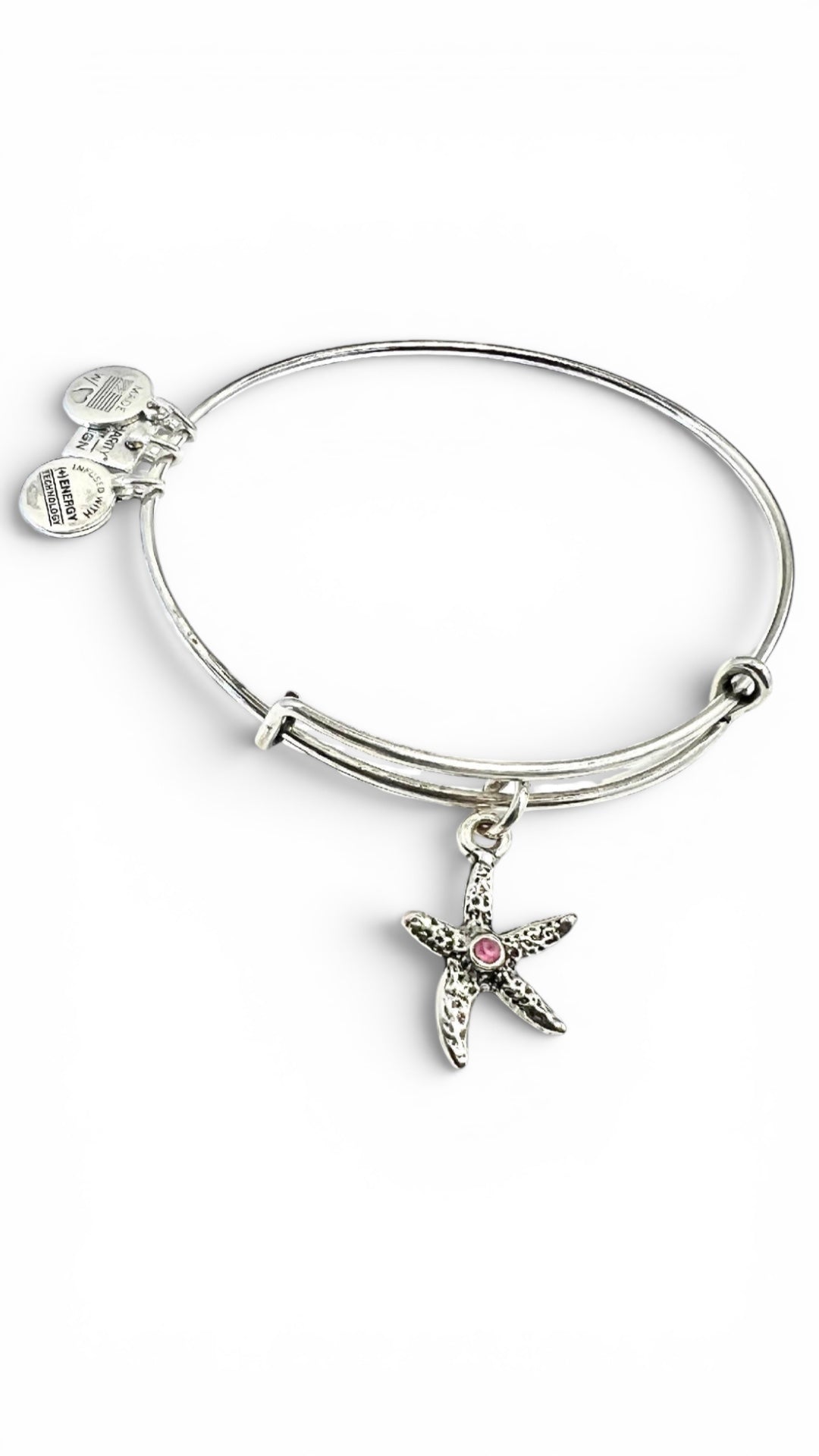 Alex and Ani - Starfish With Pink Swarovski Crystal Charm for Growth & New Beginnings Bangle Bracelet