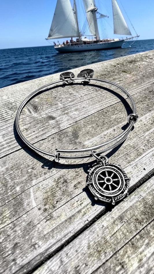 Alex and Ani - Take the Wheel Charm, Charity By Design, Bangle Bracelet