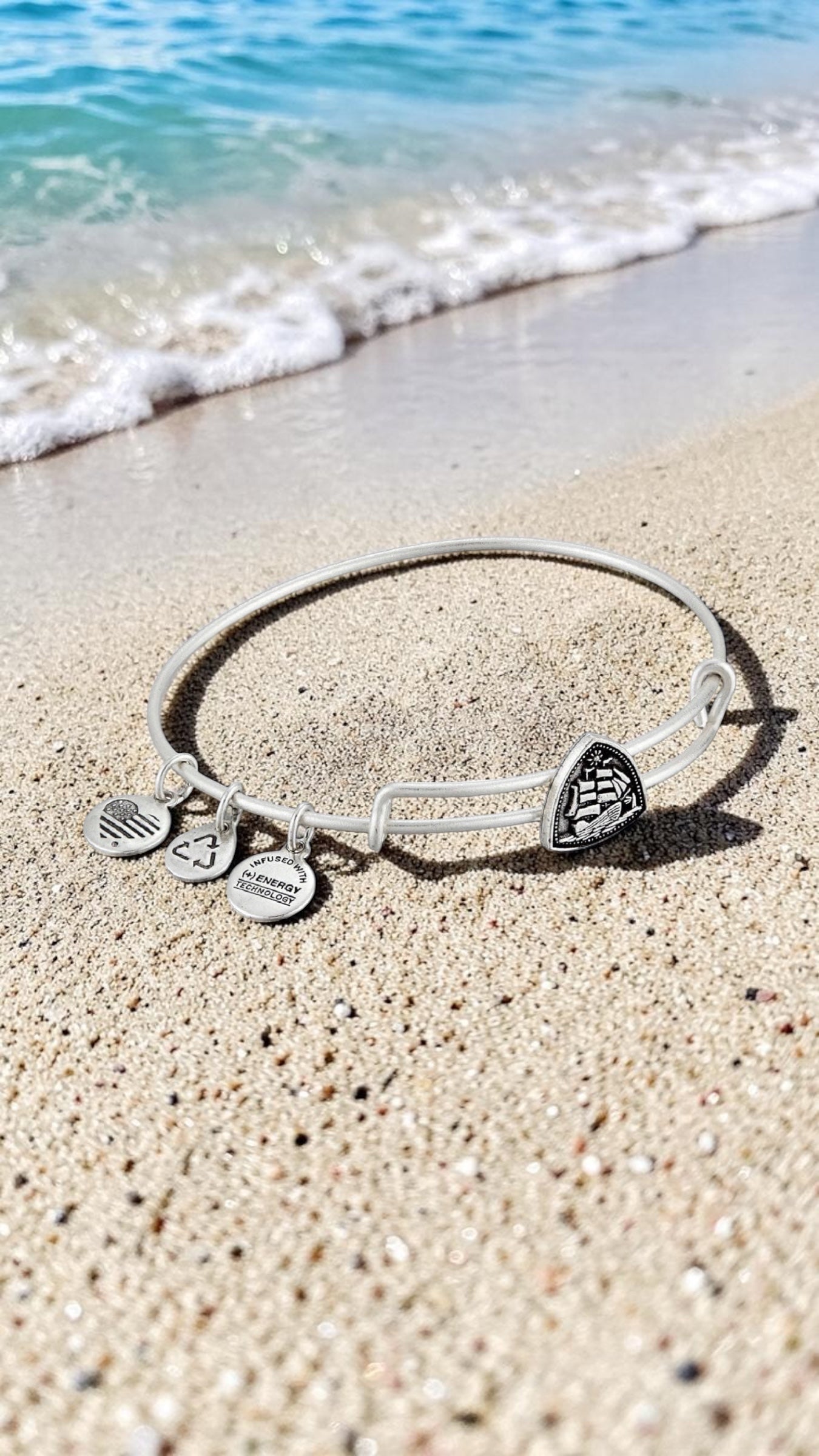 Alex and Ani - Steady Vessel Slider Charm Bangle Bracelet
