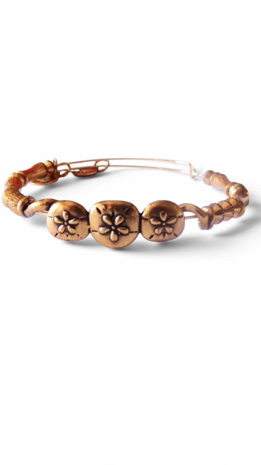 Alex and Ani - Sand Dollar Beaded Charm Wrap Bangle Bracelet