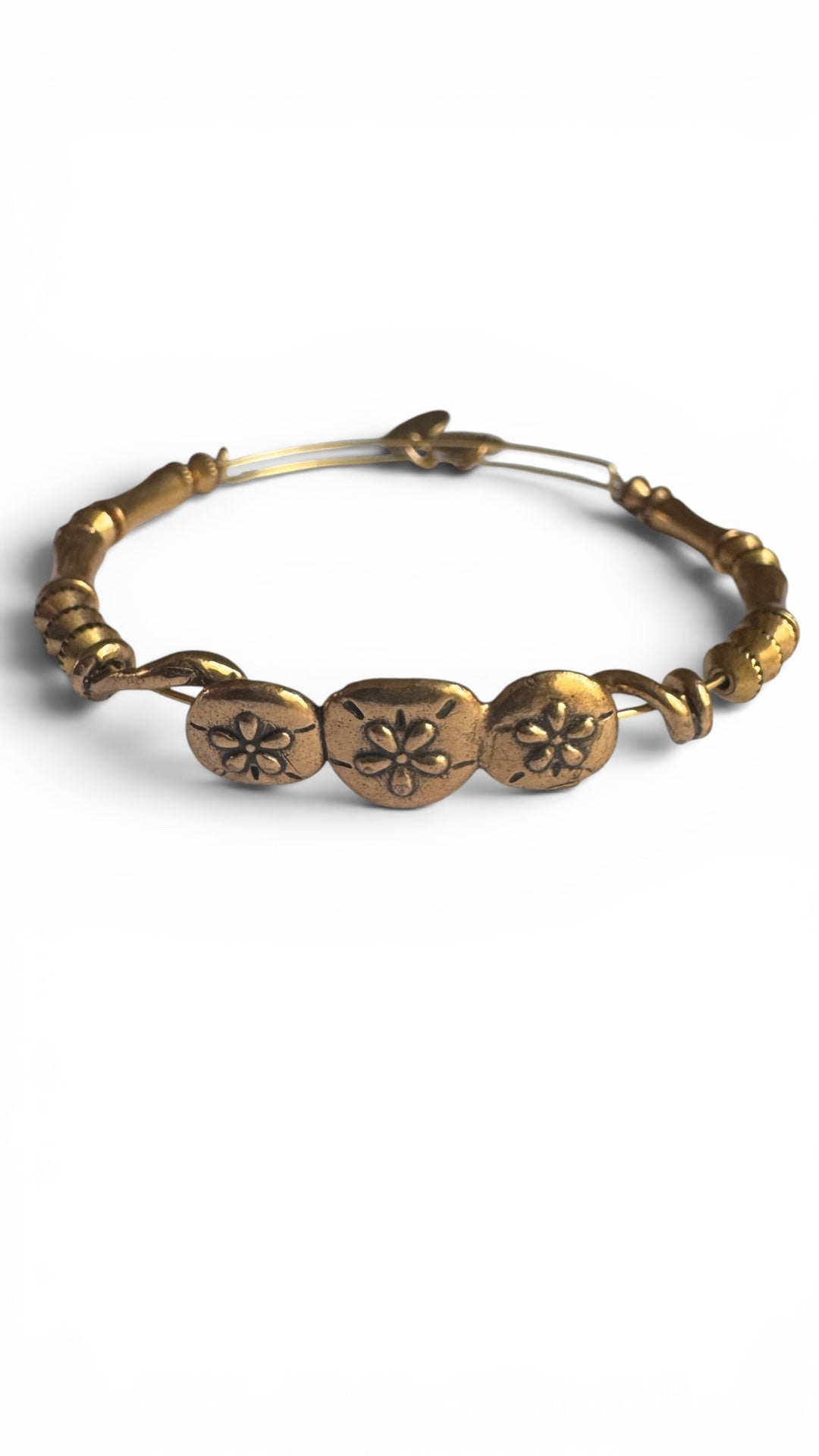 Alex and Ani - Sand Dollar Beaded Charm Wrap Bangle Bracelet