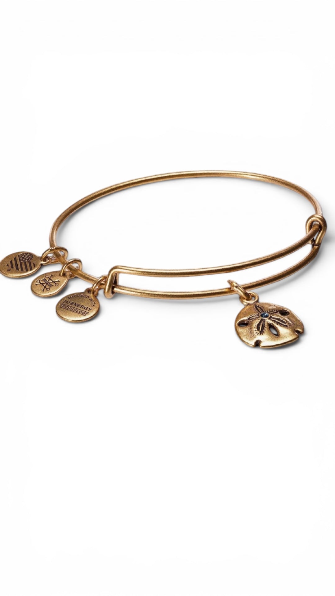 Alex and Ani - Sand Dollar Charm Bangle With a Swarovski Crystal