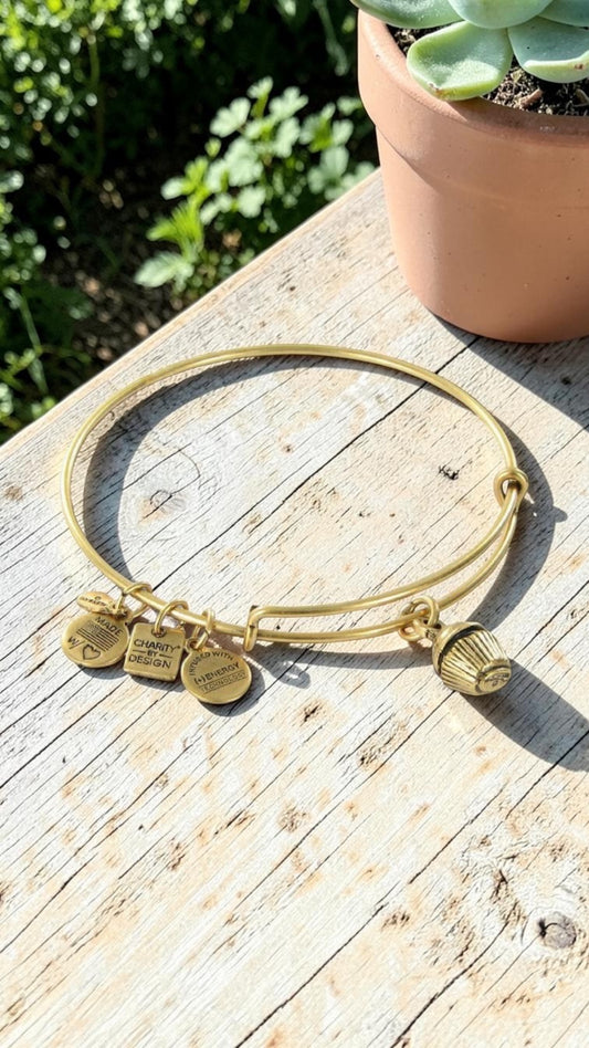 Alex and Ani - Cupcake Charm Bangle Bracelet