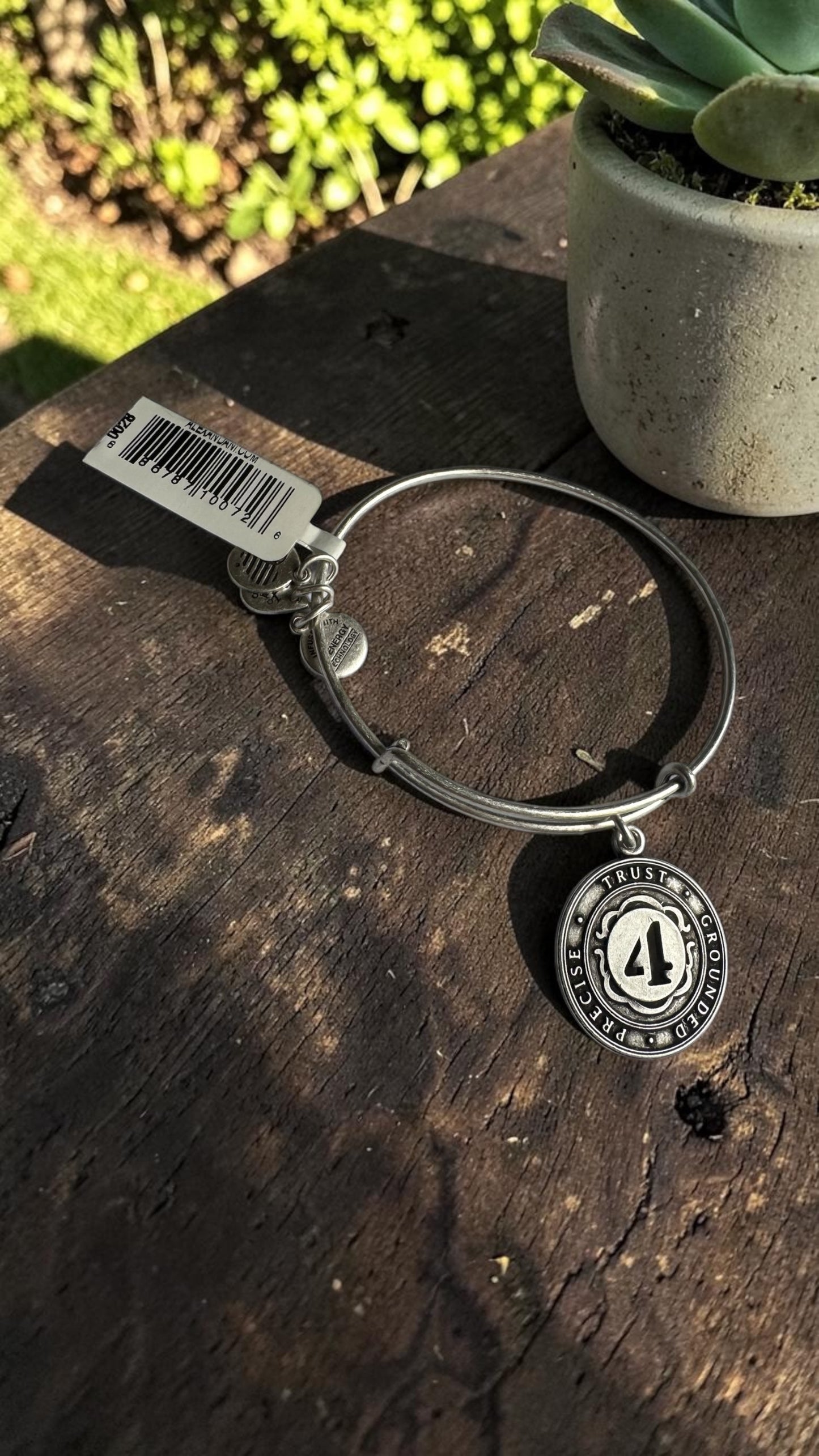 Alex and Ani - Number 4 Charm Bangle Bracelet, Numerology