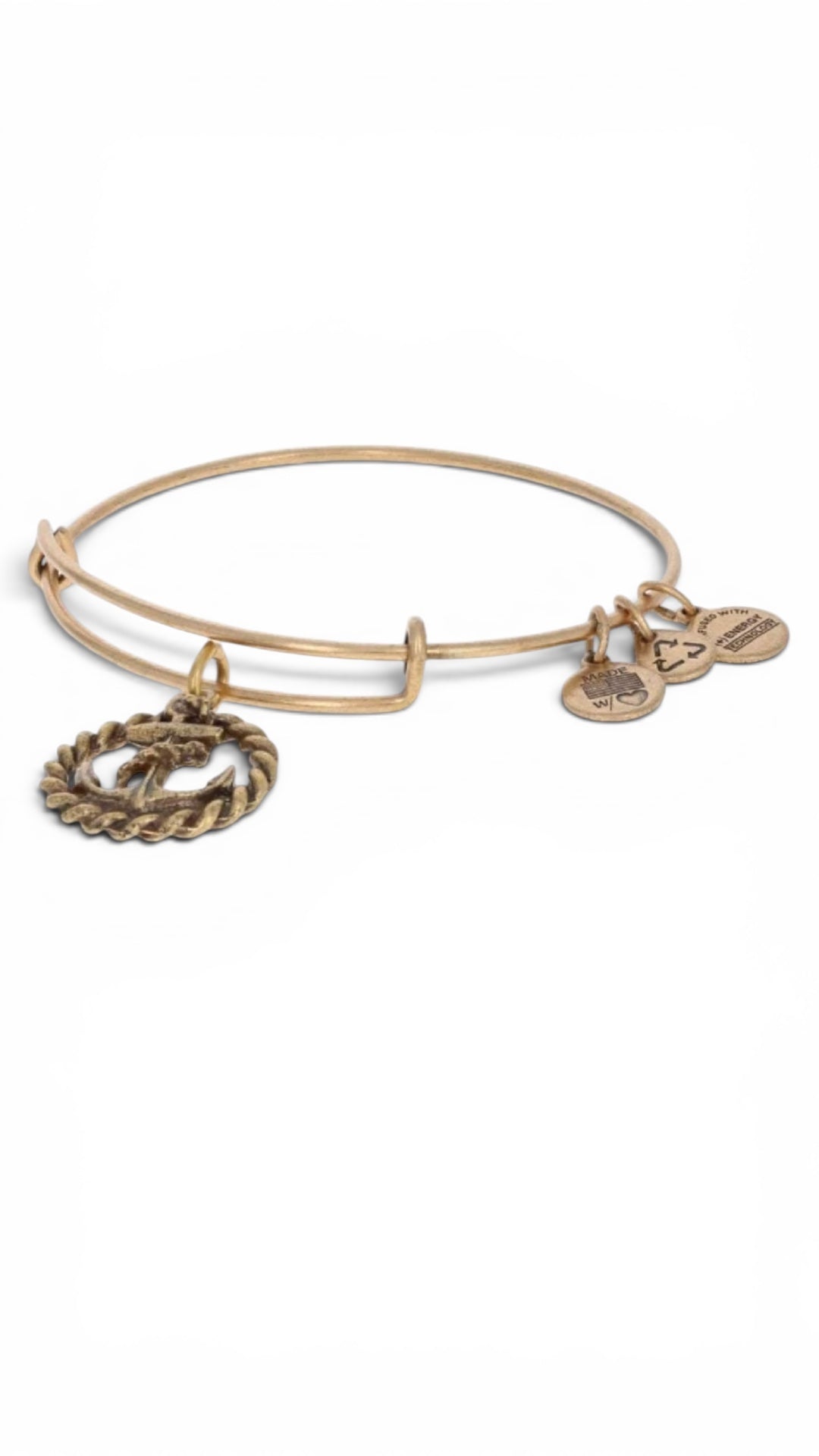 Alex and Ani - Anchor With a Rope Charm Bangle Bracelet