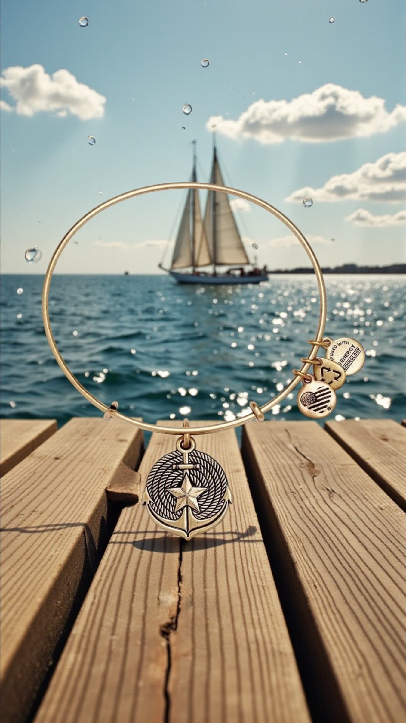 Alex and Ani - Anchor II Charm Bangle Bracelet