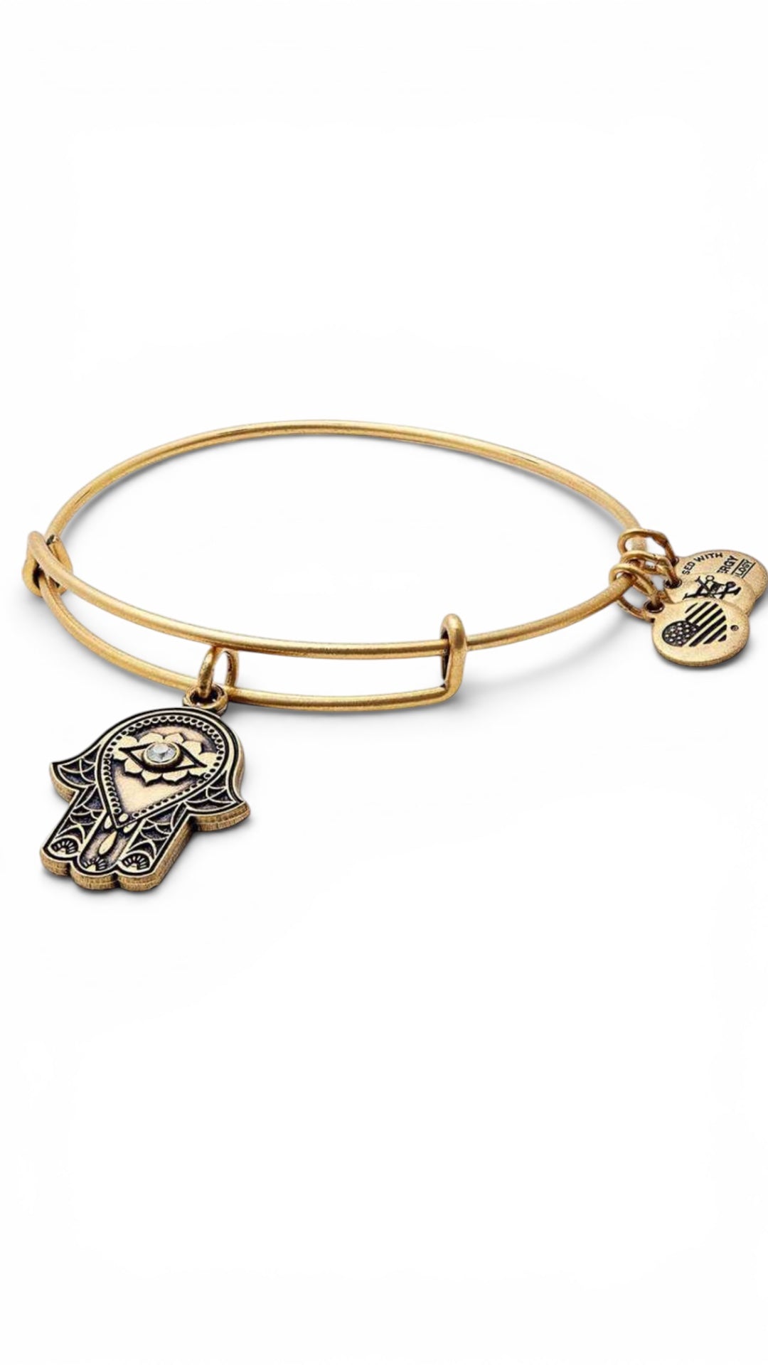Alex and Ani - Hand Of Fatima Charm Bangle Bracelet with Swarovski Crystal