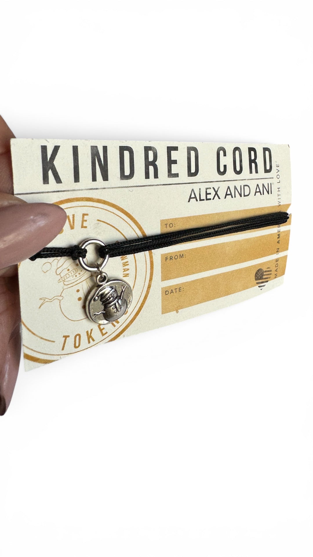 Alex and Ani - Snowman Charm Pull Kindred Cord Bracelet