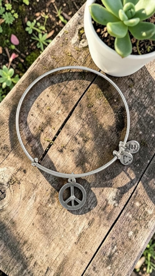 Alex and Ani - “World Peace” Charm Bangle Bracelet