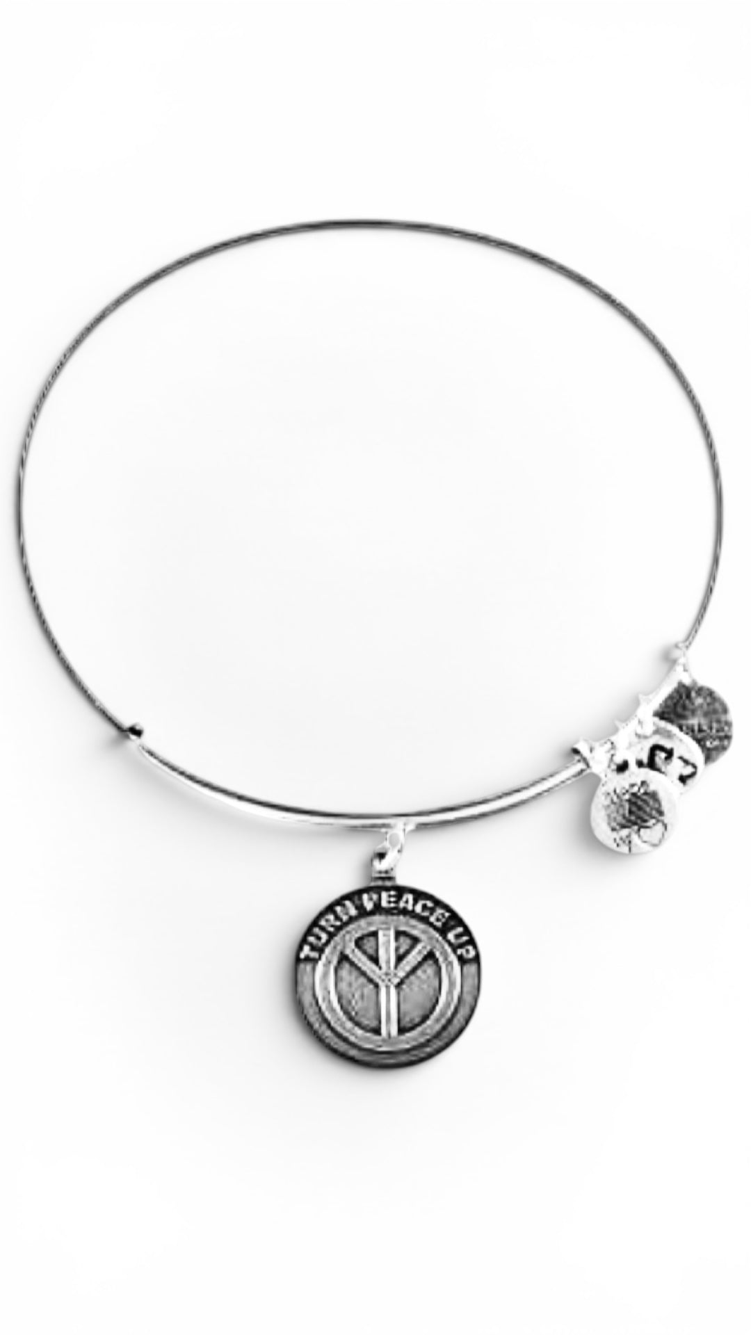 Alex and Ani - ‘Turn Peace Up’ Charm Bangle Bracelet
