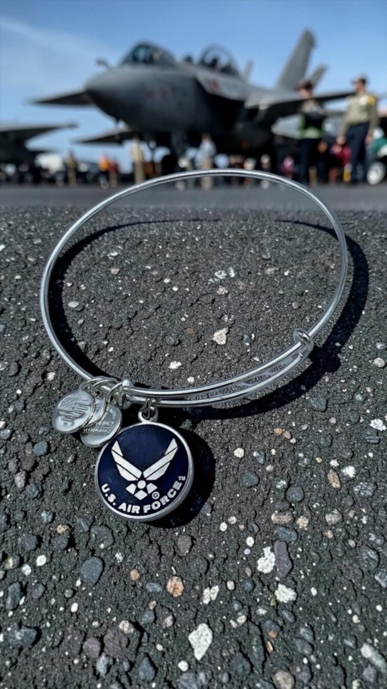 Alex and Ani - US Air Force Charm Bangle Bracelet come with Alex and Ani Pouch