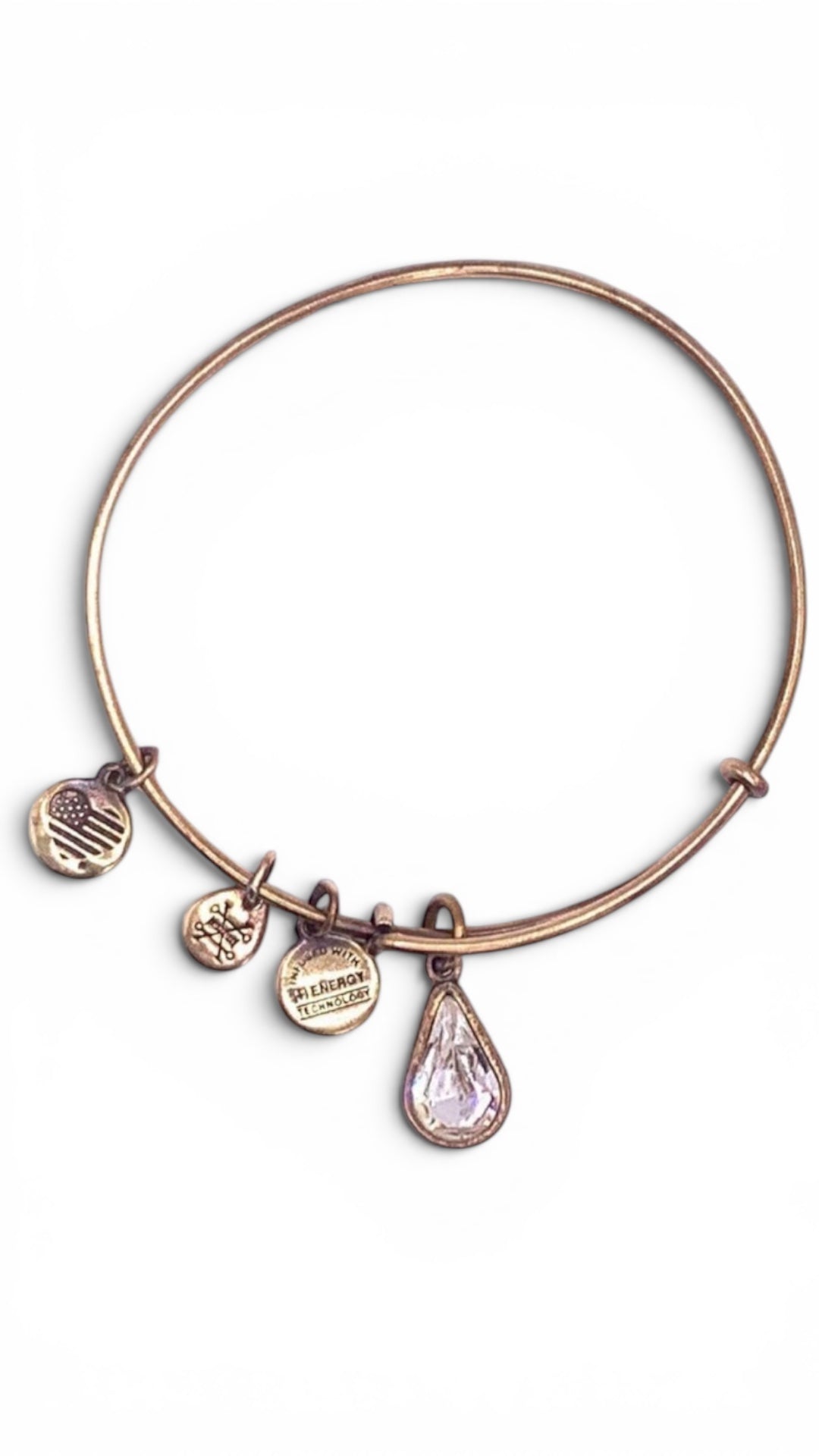 Alex and Ani - April Birthstone, Clear Crystal Charm Bangle Bracelet
