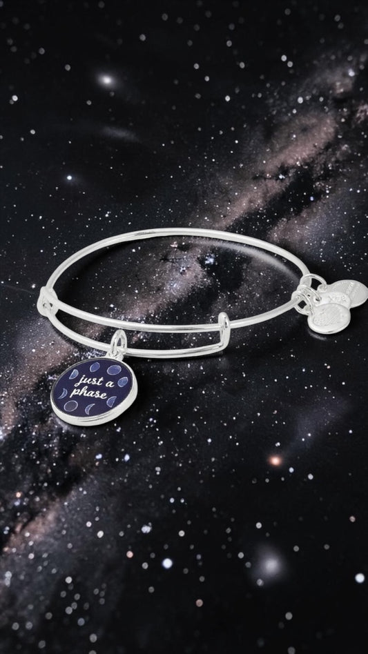 Alex and Ani - Art Infused “Just A Phase” Charm Bangle Bracelet
