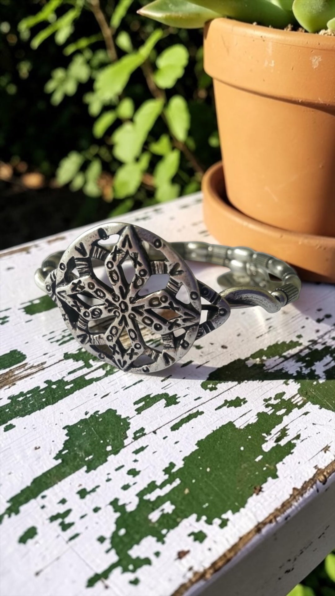 Alex and Ani - Baraka Flower Vintage 66 Wrap Bracelet