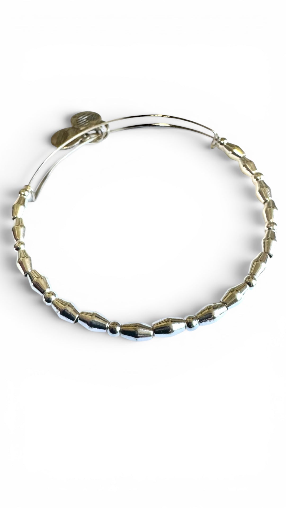 Alex & Ani - Shiny Silver Beaded Bangle Bracelet