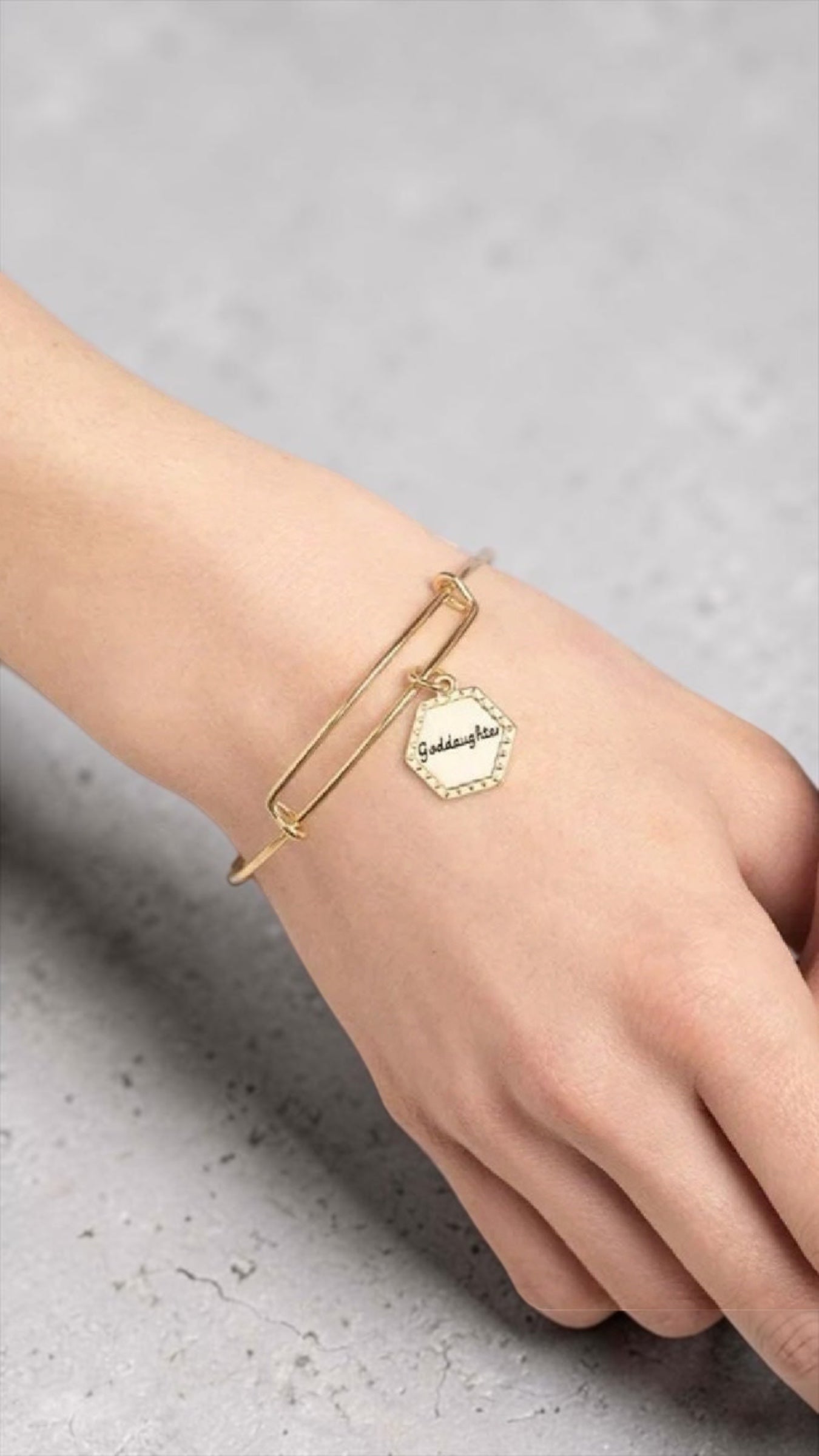 Alex and Ani - Goddaughter, 'There's No One Else Like Her' Charm Bangle Bracelet