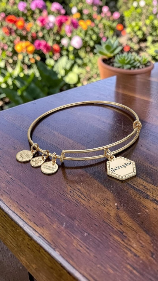 Alex and Ani - Goddaughter, 'There's No One Else Like Her' Charm Bangle Bracelet