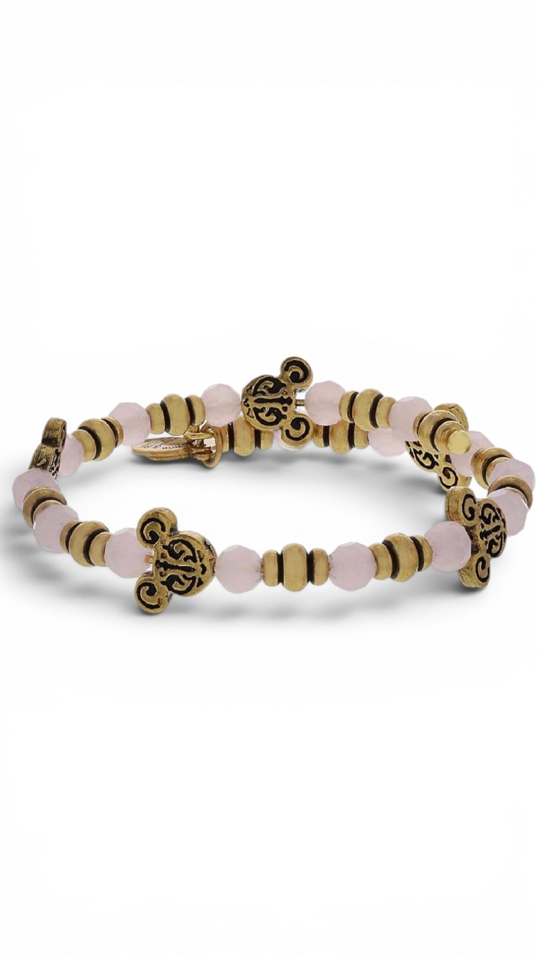 Alex and Ani - Park Exclusive - Pink Crystal Vintage 66 Wrap Bangle Bracelet