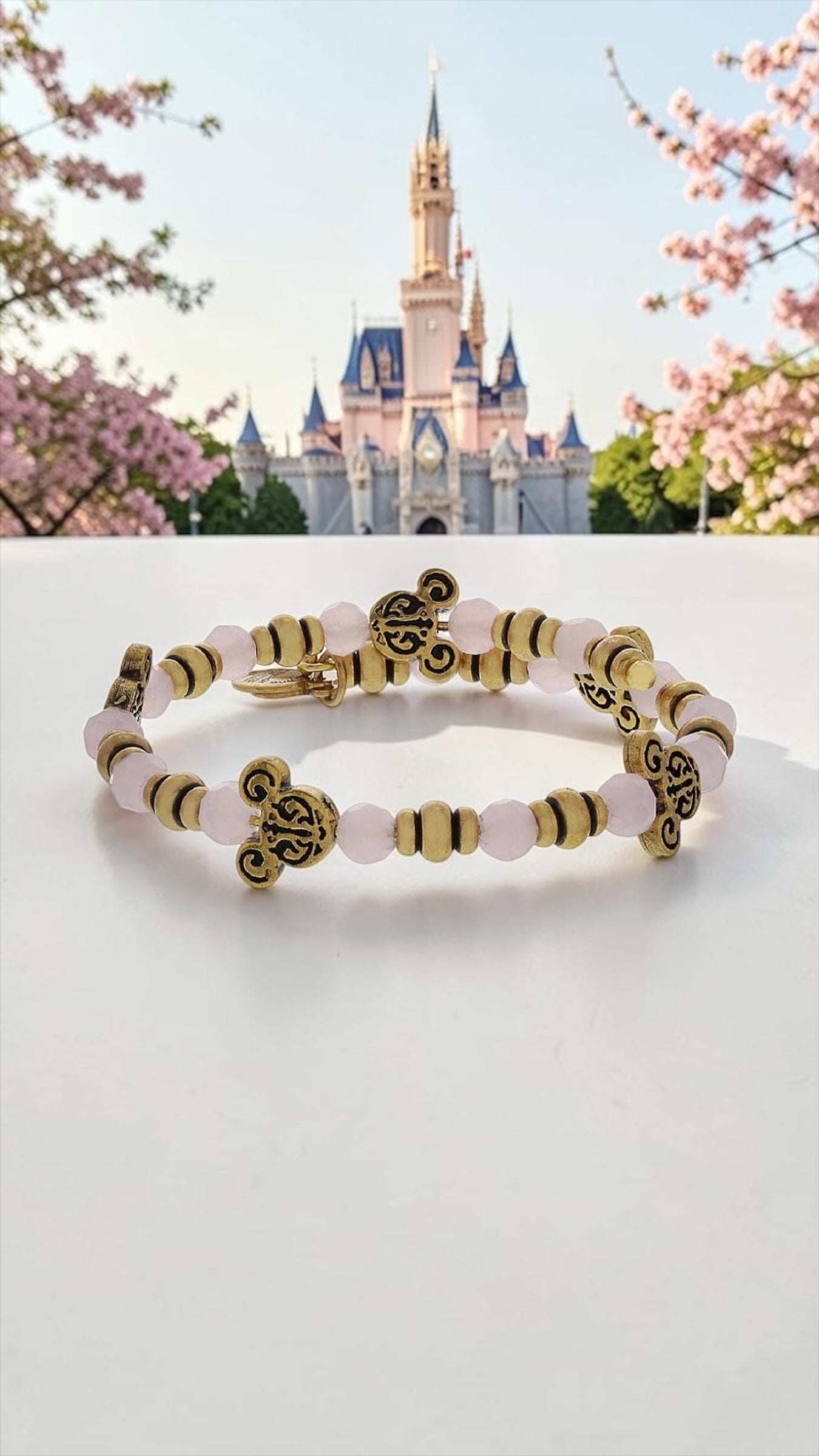 Alex and Ani - Park Exclusive - Pink Crystal Vintage 66 Wrap Bangle Bracelet