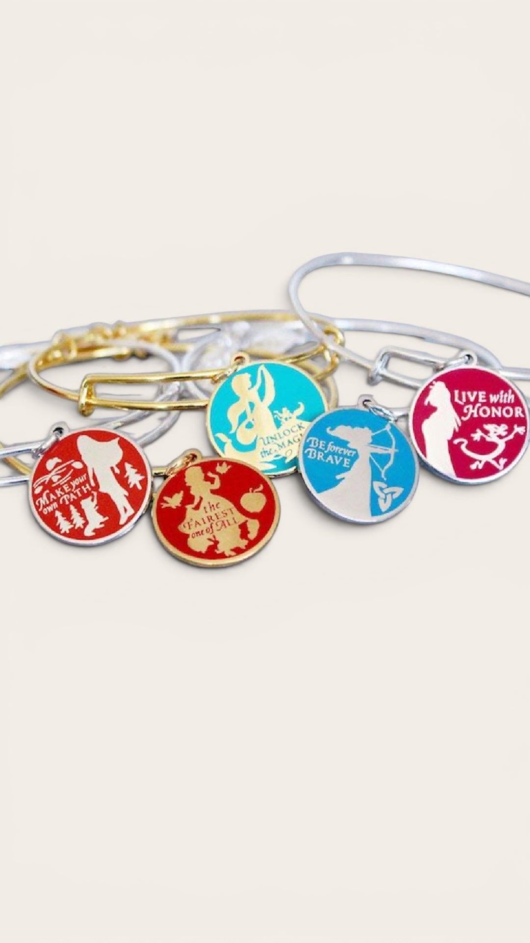 Alex and Ani - Disney Park Exclusive, Jasmine ‘Unlock the Magic’ Charm Bangle Bracelet