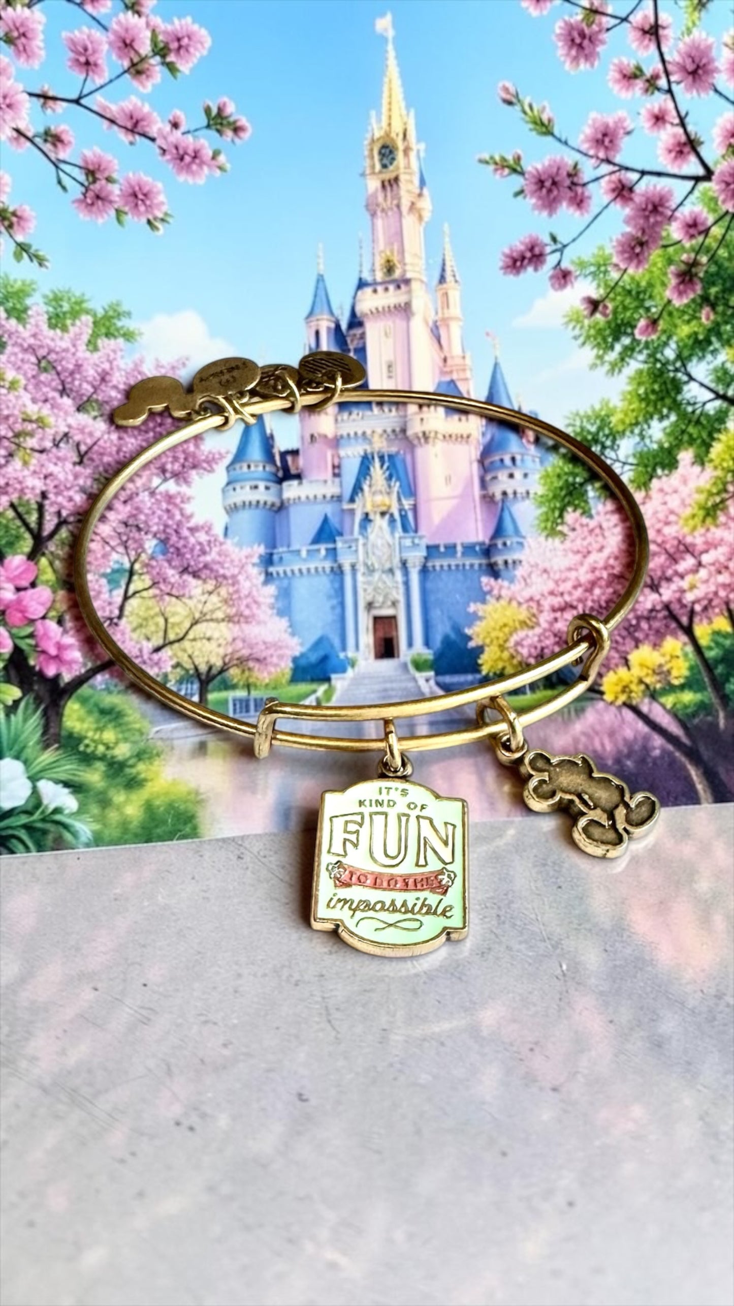 Alex And Ani - Mickey Mouse Impossible Duo Charm Bangle Bracelet, Park Exclusive
