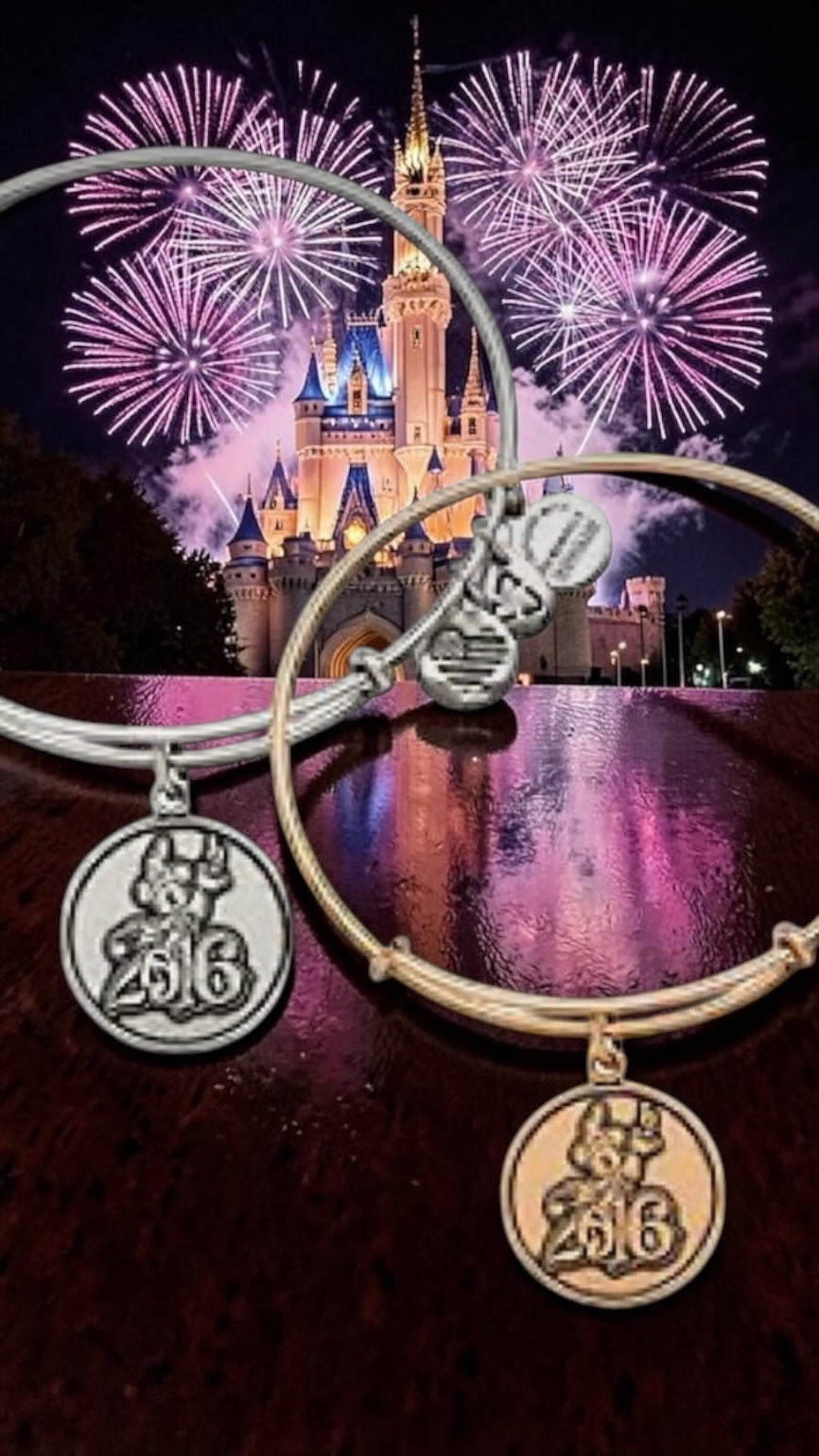 Alex and Ani - Sorcerer Mickey Mouse 2016 Disney Park Exclusive Charm Bangle Bracelet