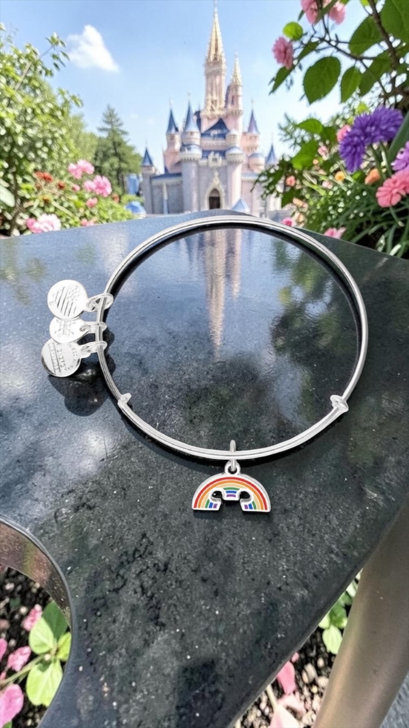 Alex and Ani - Rainbow Ears Mickey Mouse Charm Bangle Bracelet Collection Disney Park Exclusive