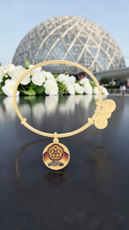 Alex and Ani - Park Exclusive Epcot 35th Anniversary Charm Bangle Bracelet