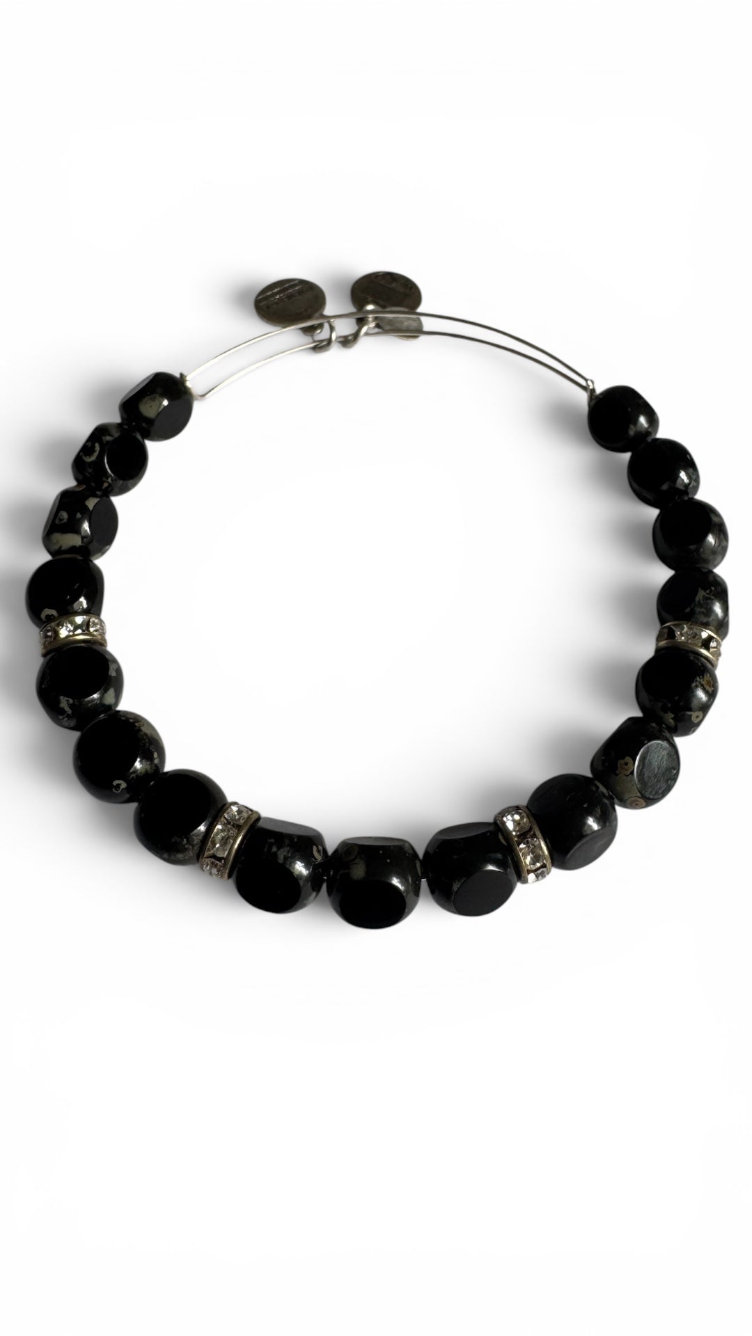 Alex and Ani - Jet Matte Bangle Bracelet with Rafaelian Gold Spacers