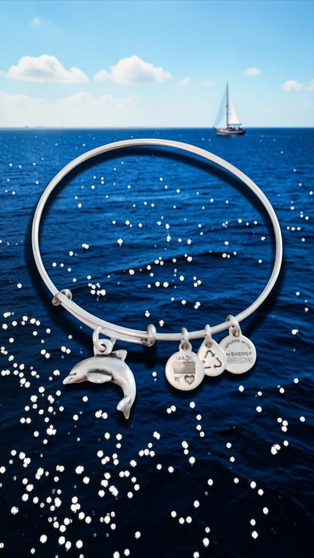 Alex and Ani - Dolphin Charm Bangle Bracelet, 2 Styles