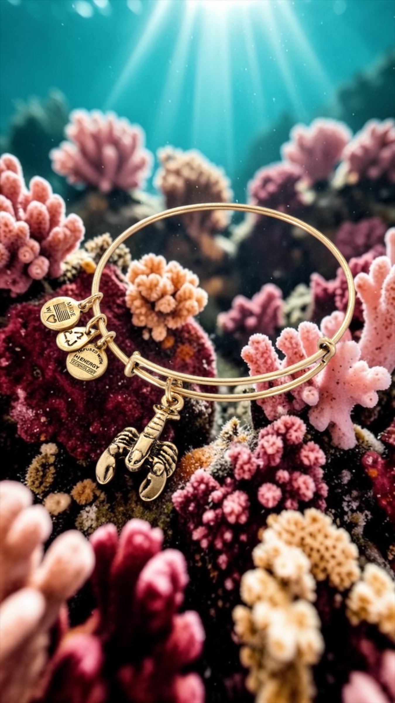 Alex and Ani - Lobster Charm Bangle Bracelet