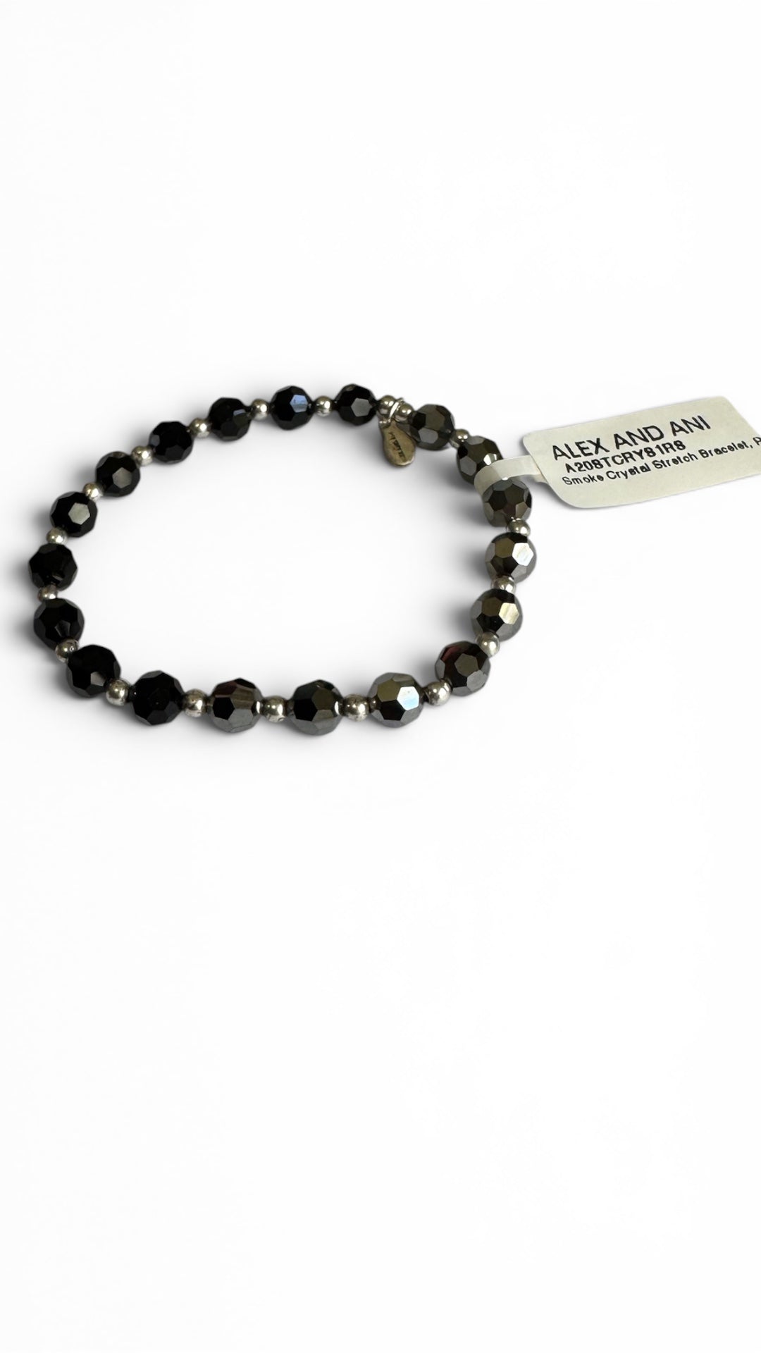 Alex and Ani - Smoke Crystal Stretch Beaded Bracelet