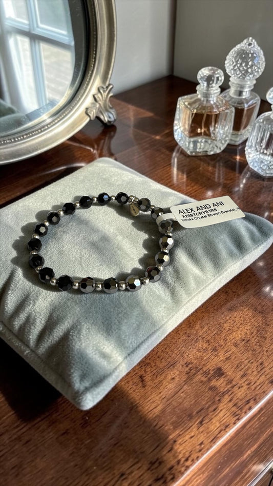 Alex and Ani - Smoke Crystal Stretch Beaded Bracelet