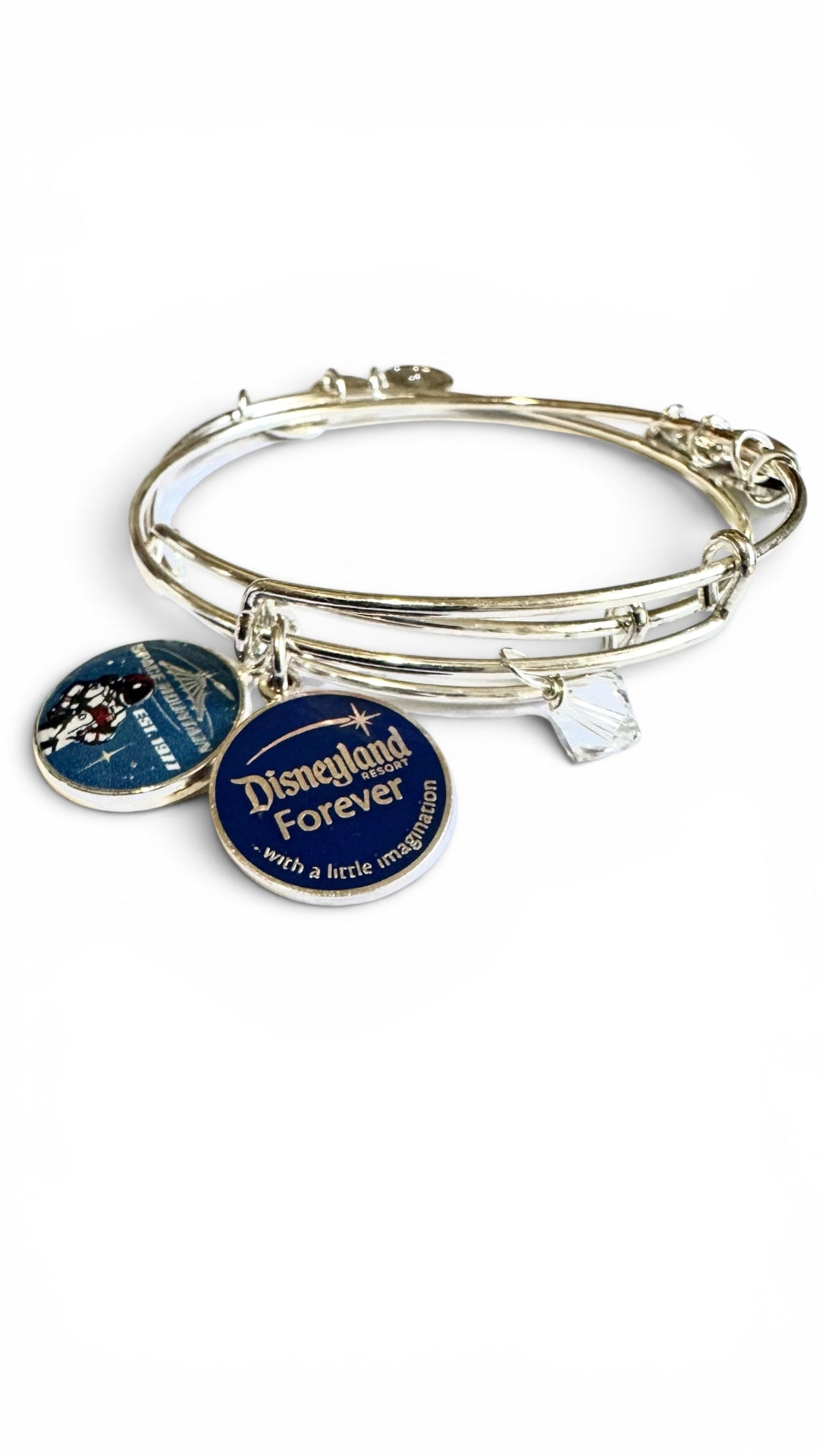 Alex and Ani - Disneyland Forever & Space Mountain Charm Bangle Bracelets, 2 Bracelets Bundle