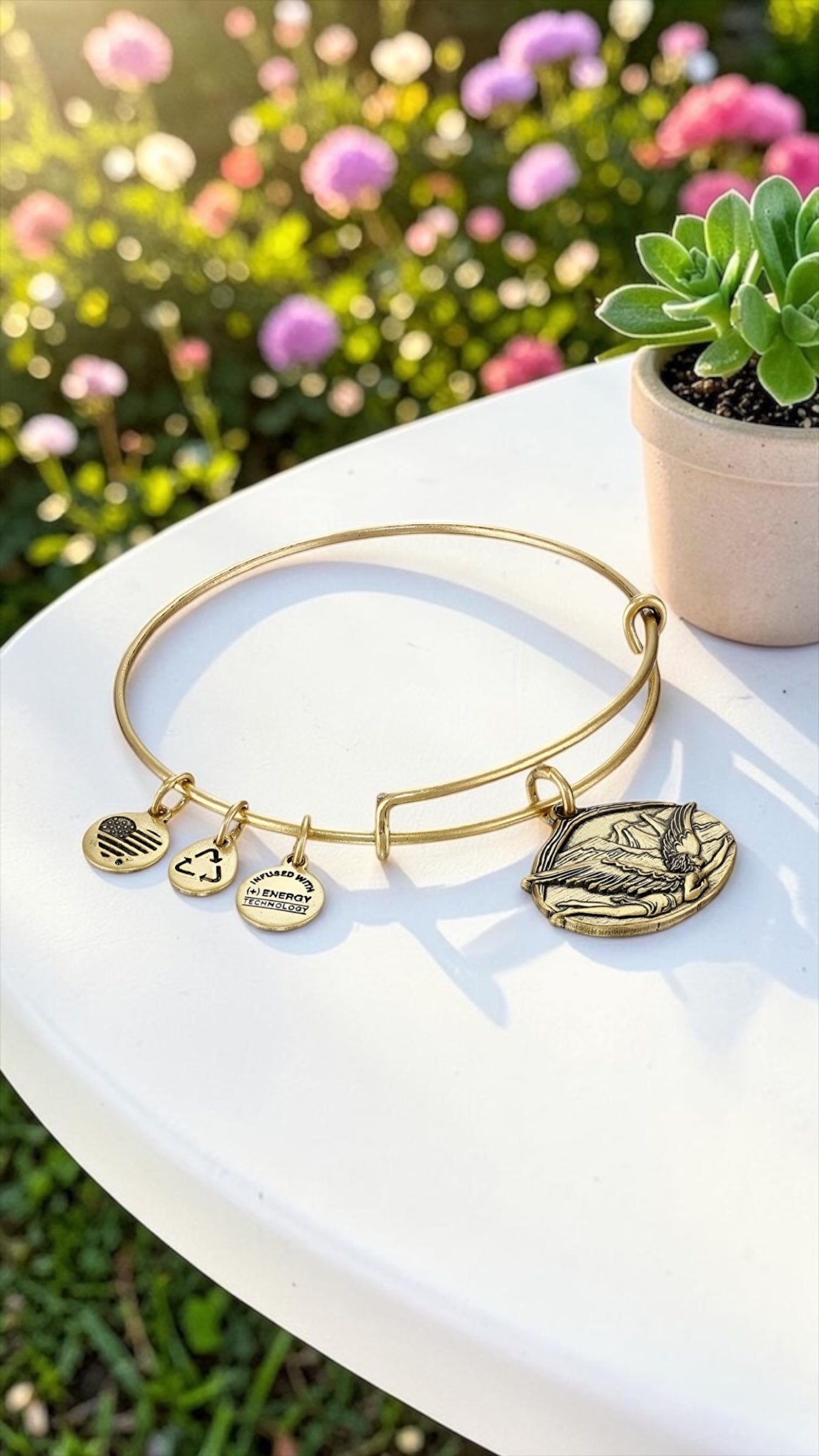Alex and Ani - Guardian of Freedom Fly With Me Charm Bangle Bracelet
