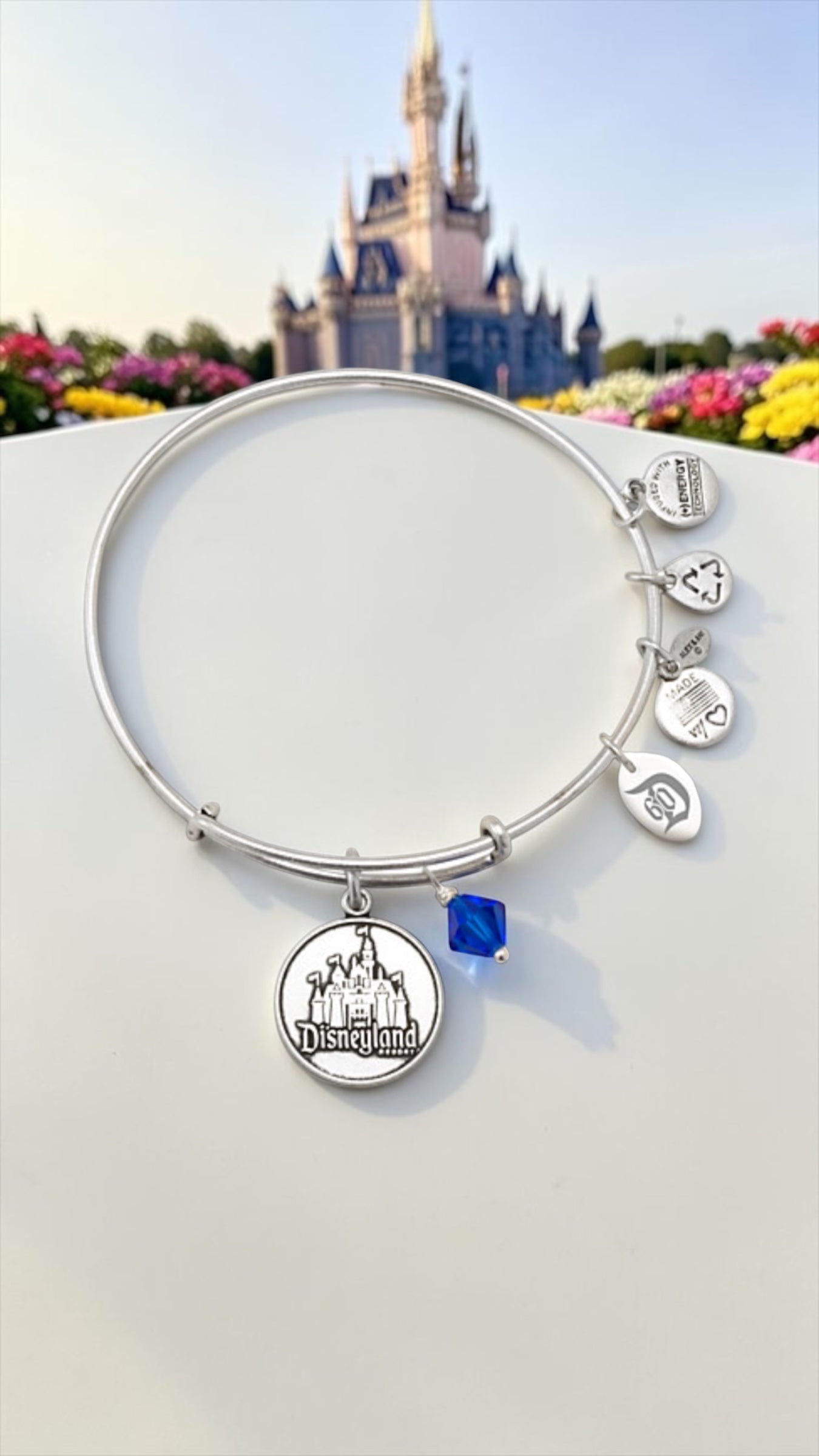 Alex and Ani - Disneyland Anniversary Castle Charm Bangle Bracelet