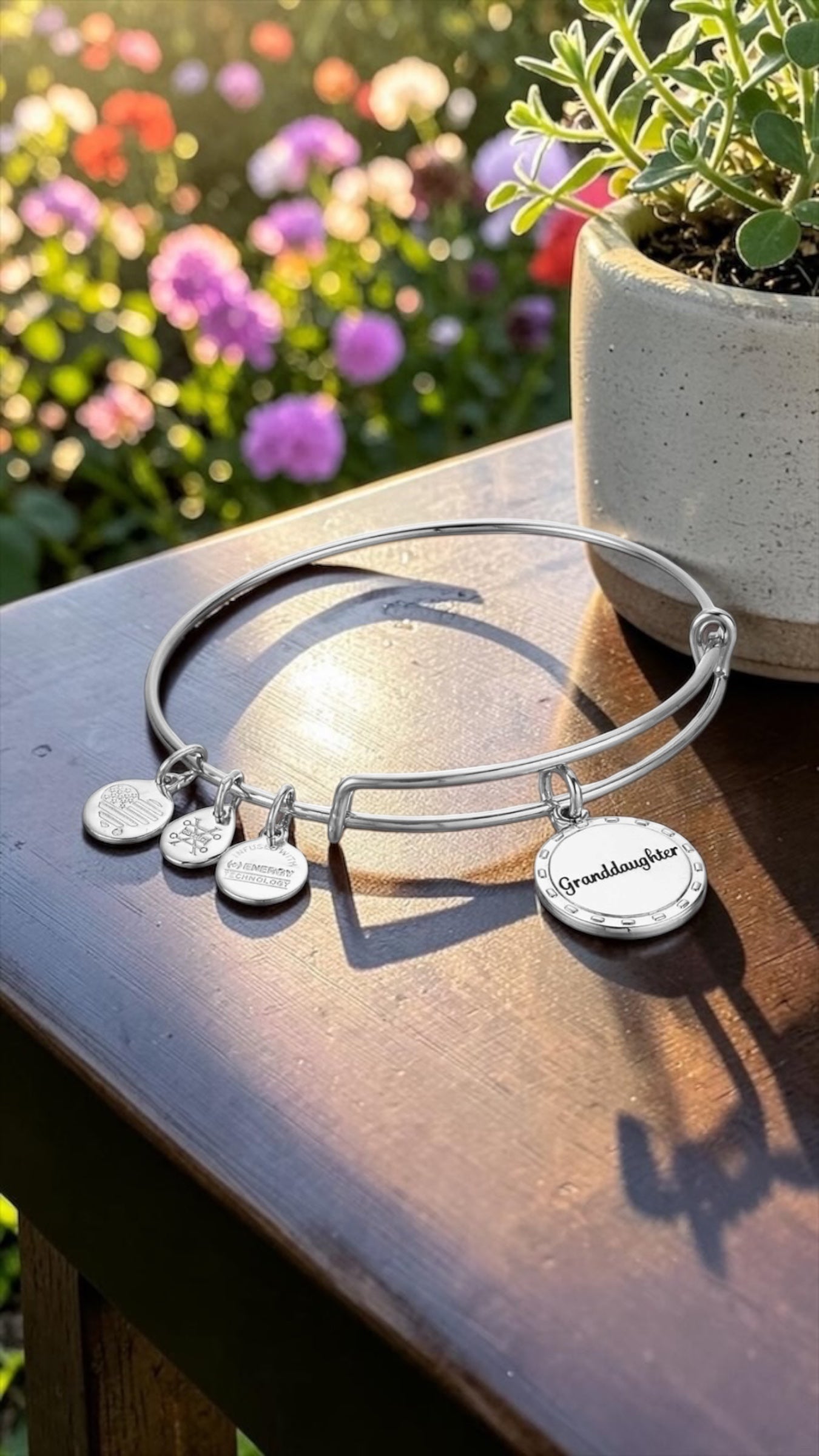 Alex and Ani - Granddaughter, 'By Your Side' Charm Bangle Bracelet