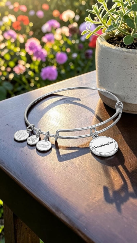 Alex and Ani - Granddaughter, 'By Your Side' Charm Bangle Bracelet