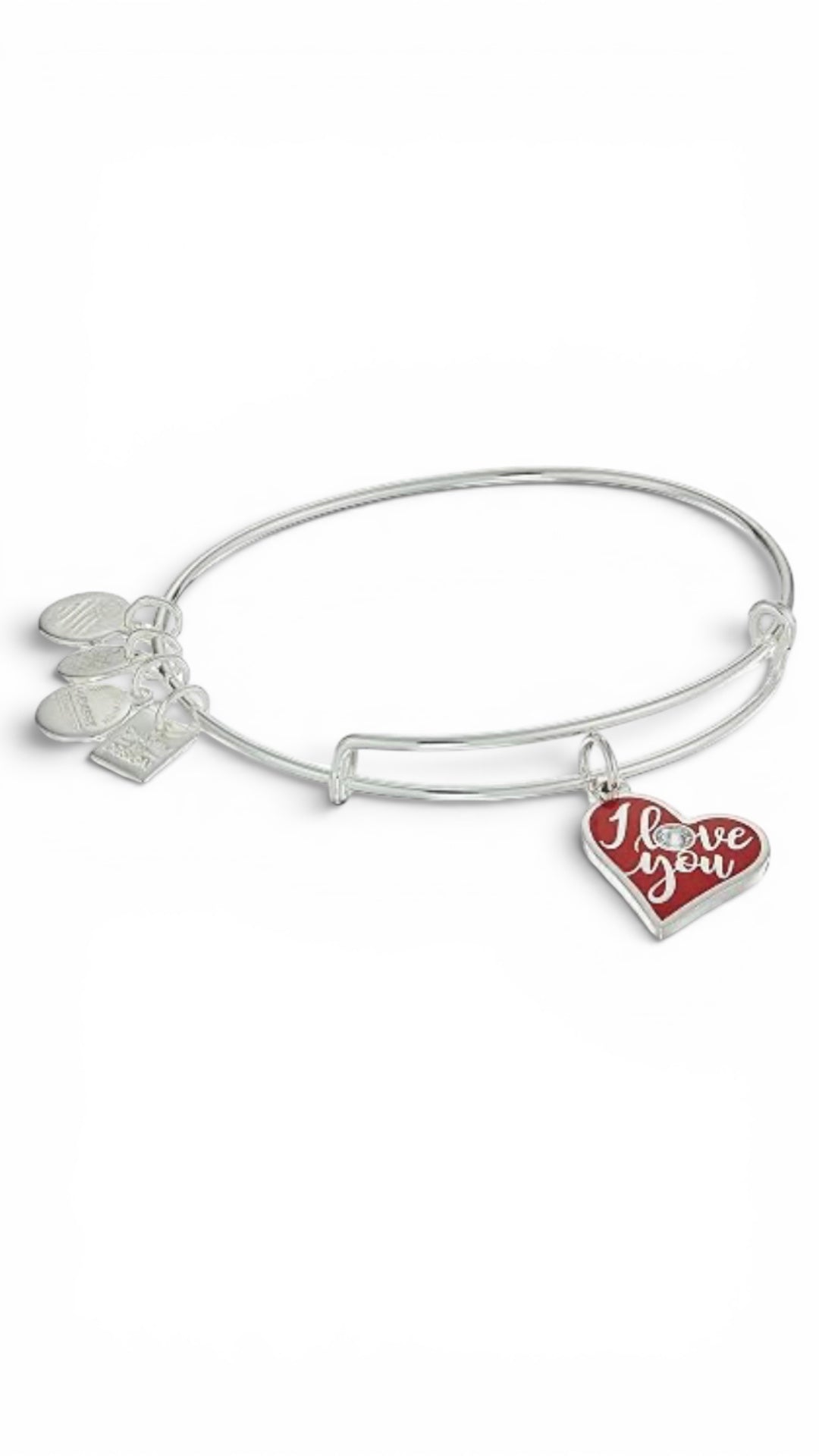 Alex and Ani - ‘I Love You’ Charm Bangle Bracelet With a Swarovski Crystal